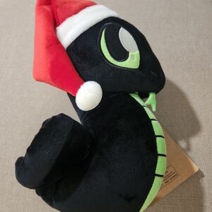 Razer Black and Red Reptile Plush with Santa Hat